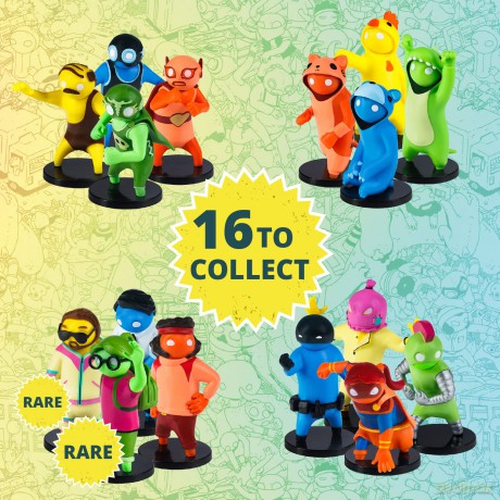 PMI Gang Beasts Collectible Figures 8 Pack Deluxe Box including 2 rare hidden characters S1 Random GB2070