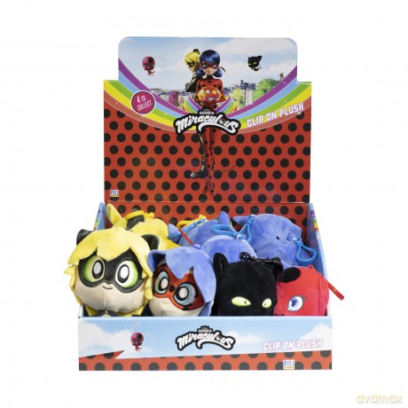PMI Miraculous Clip On Plush Characters S1 Random MLB7004