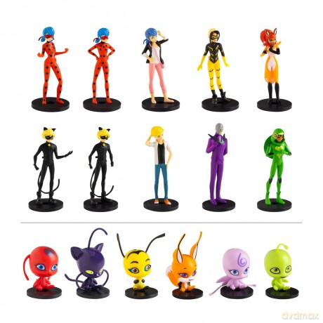 PMI Miraculous Pencil Toppers 8 Pack Deluxe Box including 2 hidden rare characters S1 Random MLB2070