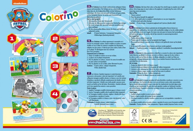 Ravensburger Colorino Paw Patrol 20906