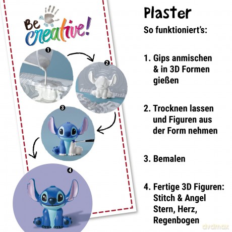 Ravensburger Disney Be Creative DIY Stitch Angel Figures 23877