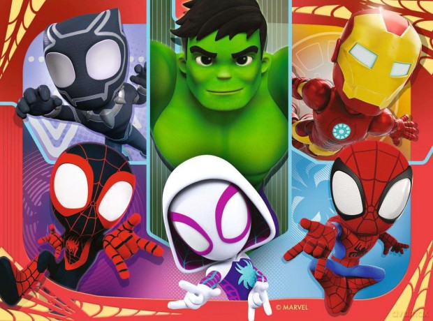 Ravensburger Marvel Puzzle Spidey and his Amazing Friends Its Spidey Time 4in1 12001064