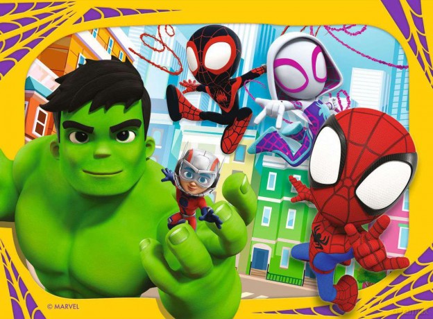 Ravensburger Marvel Puzzle Spidey and his Amazing Friends Its Spidey Time 4in1 12001064