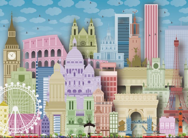 Ravensburger Puzzle European Cities XXL 300pcs 13355