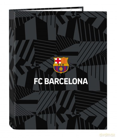 Safta FCBarcelona Folio Cardboard 4 Rings Binder Black 512426067