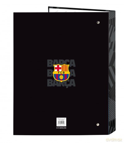 Safta FCBarcelona Folio Cardboard 4 Rings Binder Black 512426067