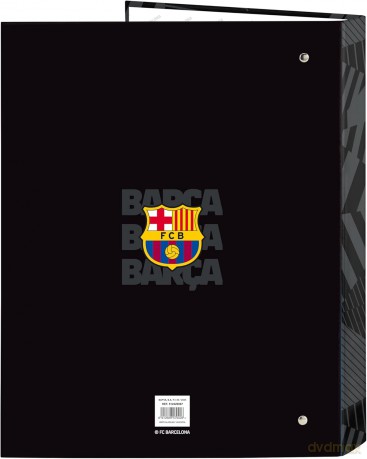 Safta FCBarcelona Folio Cardboard 4 Rings Binder Black 512426067