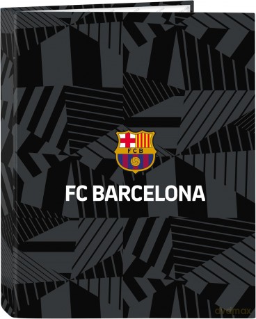 Safta FCBarcelona Folio Cardboard 4 Rings Binder Black 512426067