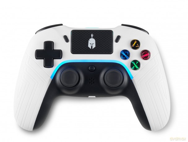 Spartan Gear Aspis 4 Wired Wireless Controller compatible with PC wired and playstation 4 wireless colour WhiteBlack