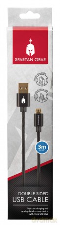Spartan Gear Double Sided USB Cable length 3m compatible with playstation 4 xboxone tablet mobile