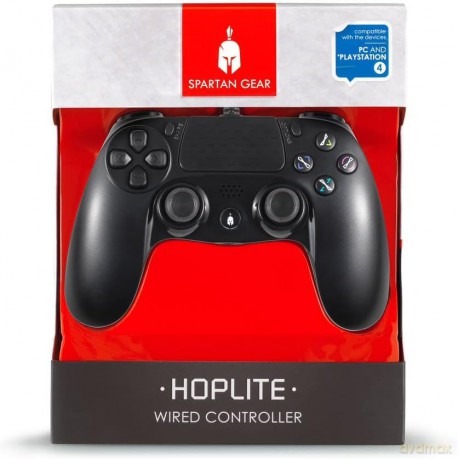 Spartan Gear Hoplite Wired Controller compatible with PC and playstation 4 colour Black
