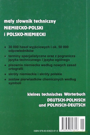 Mały słownik techniczny niemiecko-polski i polsko-niemiecki [KSIĄŻKA]