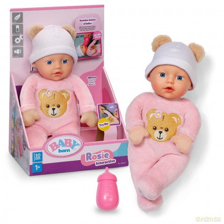 Zapf Creation Baby Born Rosy Interactive Doll With Sounds 30cm 840481