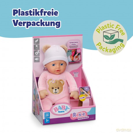 Zapf Creation Baby Born Rosy Interactive Doll With Sounds 30cm 840481