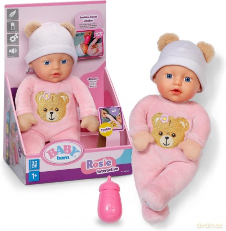 Zapf Creation Baby Born Rosy Interactive Doll With Sounds 30cm 840481