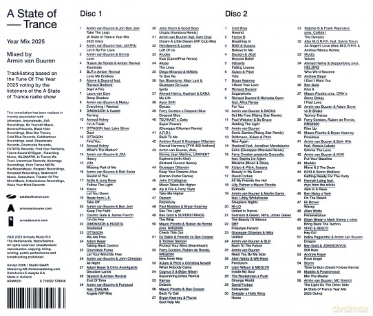 Armin Van Buuren: State Of Trance Year Mix 2025 [CD]