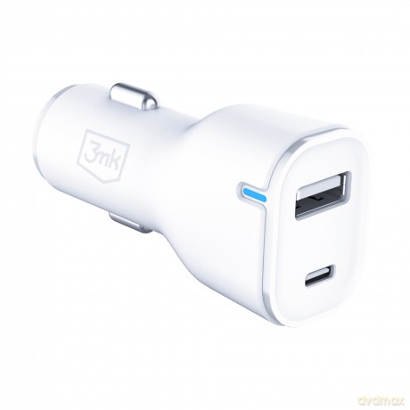 3mk Car Charger 20W PD3.0 QC 3.0 USB 1A1C White MM
