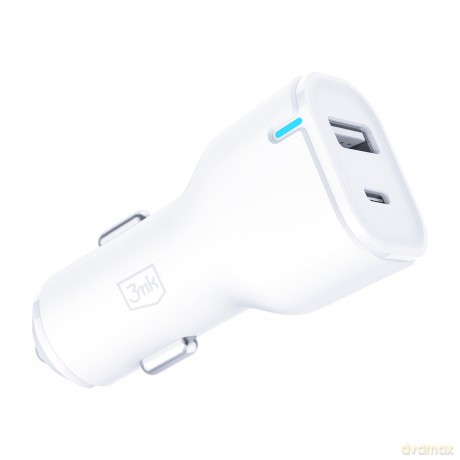 3mk Car Charger 20W PD3.0 QC 3.0 USB 1A1C White MM