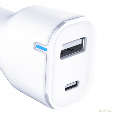 3mk Car Charger 20W PD3.0 QC 3.0 USB 1A1C White MM