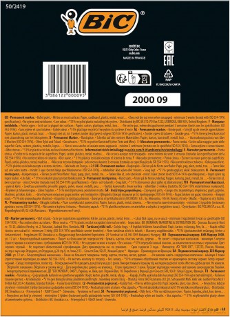 Marker Marking 2000 okrągły czarny (12 szt)