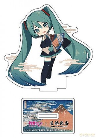 Hatsune Miku x Katsushika Hokusai iXima Die-Cut Acrylic Stand Fine Wind, Clear Morning (Chibi) 10 cm (5) [FIGURKA]