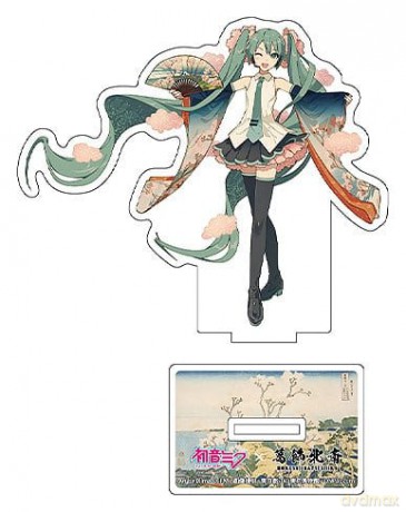 Hatsune Miku x Katsushika Hokusai iXima Die-Cut Acrylic Stand Shinagawa Gotenyama on the Tokaido 10 cm (5) [FIGURKA]