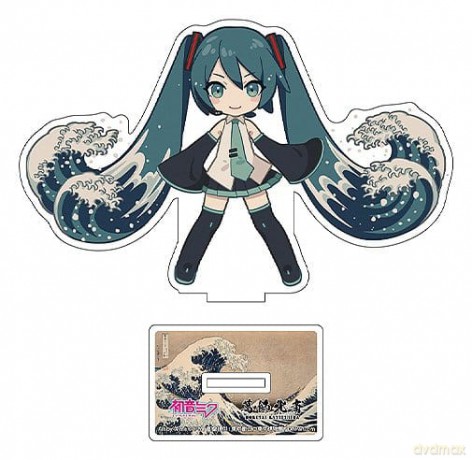 Hatsune Miku x Katsushika Hokusai iXima Die-Cut Acrylic Stand The Great Wave off Kanagawa (Chibi) 10 cm (5) [FIGURKA]