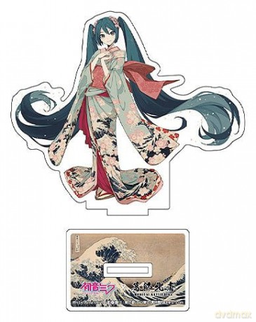 Hatsune Miku x Katsushika Hokusai iXima Die-Cut Acrylic Stand The Great Wave off Kanagawa (Kimono) 10 cm (5) [FIGURKA]