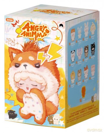 Yumo Angry animals Plush Mini Figures Blind Box 9 cm Display (12) [FIGURKA]