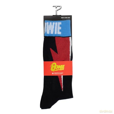 David Bowie: David Bowie Red Flash Crew Socks (One Size)