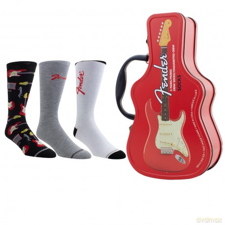 Fender: Fender Socks 3 Pack In Guitar Tin (One Size)