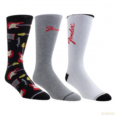 Fender: Fender Socks 3 Pack In Guitar Tin (One Size)