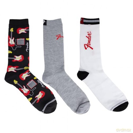 Fender: Fender Socks 3 Pack In Guitar Tin (One Size)