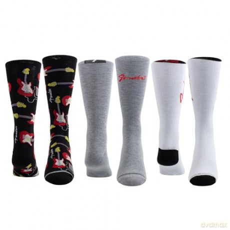 Fender: Fender Socks 3 Pack In Guitar Tin (One Size)