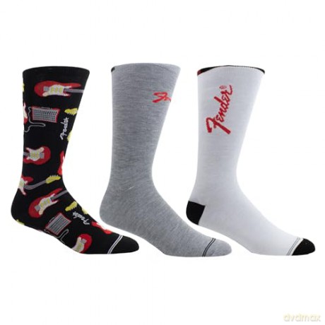 Fender: Fender Socks 3 Pack In Guitar Tin (One Size)