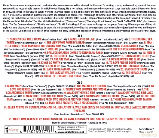 Elmer Bernstein: Movie Themes. Mood Music & More: 1952-62 [CD]