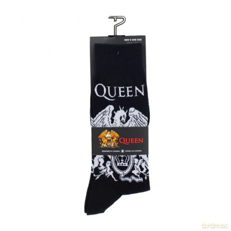 Queen: Queen White Crest Crew Socks (One Size)