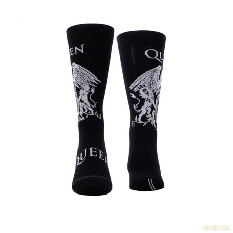 Queen: Queen White Crest Crew Socks (One Size)