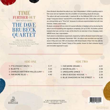Dave Brubeck: Time Further Out (Miro Reflections) (Yellow) [Winyl]