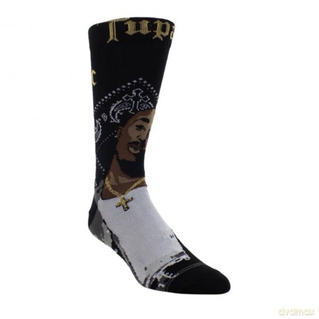 Tupac: Tupac Black Bandana Crew Socks (One Size)