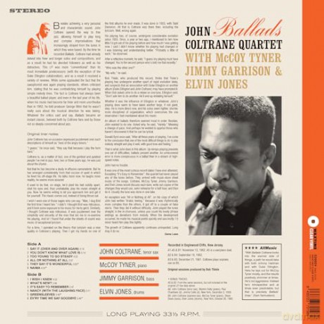 John Coltrane Quartet: Ballads (+4 Bonus Tracks) (Limited) (Crystal Clear) [Winyl]