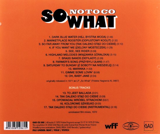 No To Co: So What [CD]