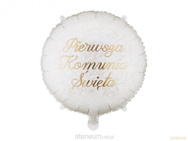 Balon foliowy pastylka Pierwsza komunia 35x35 cm