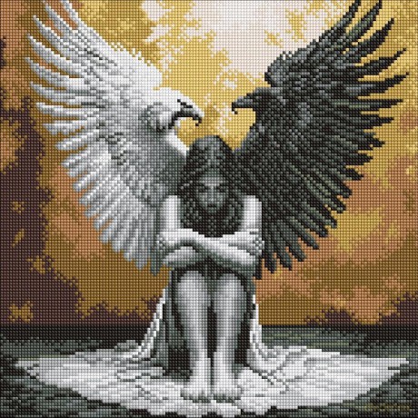 Diamentowa mozaika - Dwie strony duszy 40x40 cm