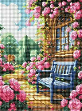 Diamentowa mozaika - Kwiatowy ogród 30x40 cm