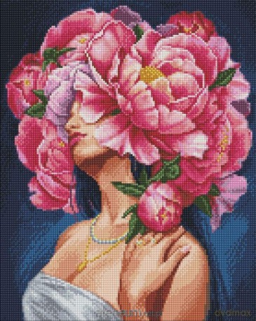 Diamentowa mozaika bez ramy - Czułość i... 40x50 cm