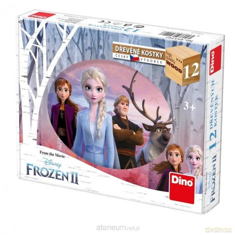 Drewniane klocki obrazkowe Kraina Lodu Frozen 12 el. [PUZZLE]