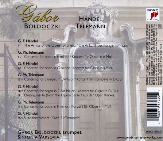 Gabor Boldoczki: Händel Telemann [CD]