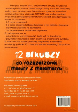 Matematyka. Arkusze Maturalne 2015 Zakres Rozszerzony [KSIĄŻKA]