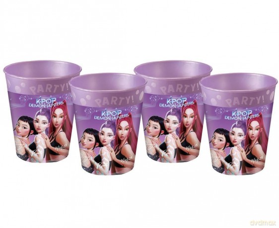 Kubeczki wielorazowe K-POP Demon Hunters 250ml 4szt